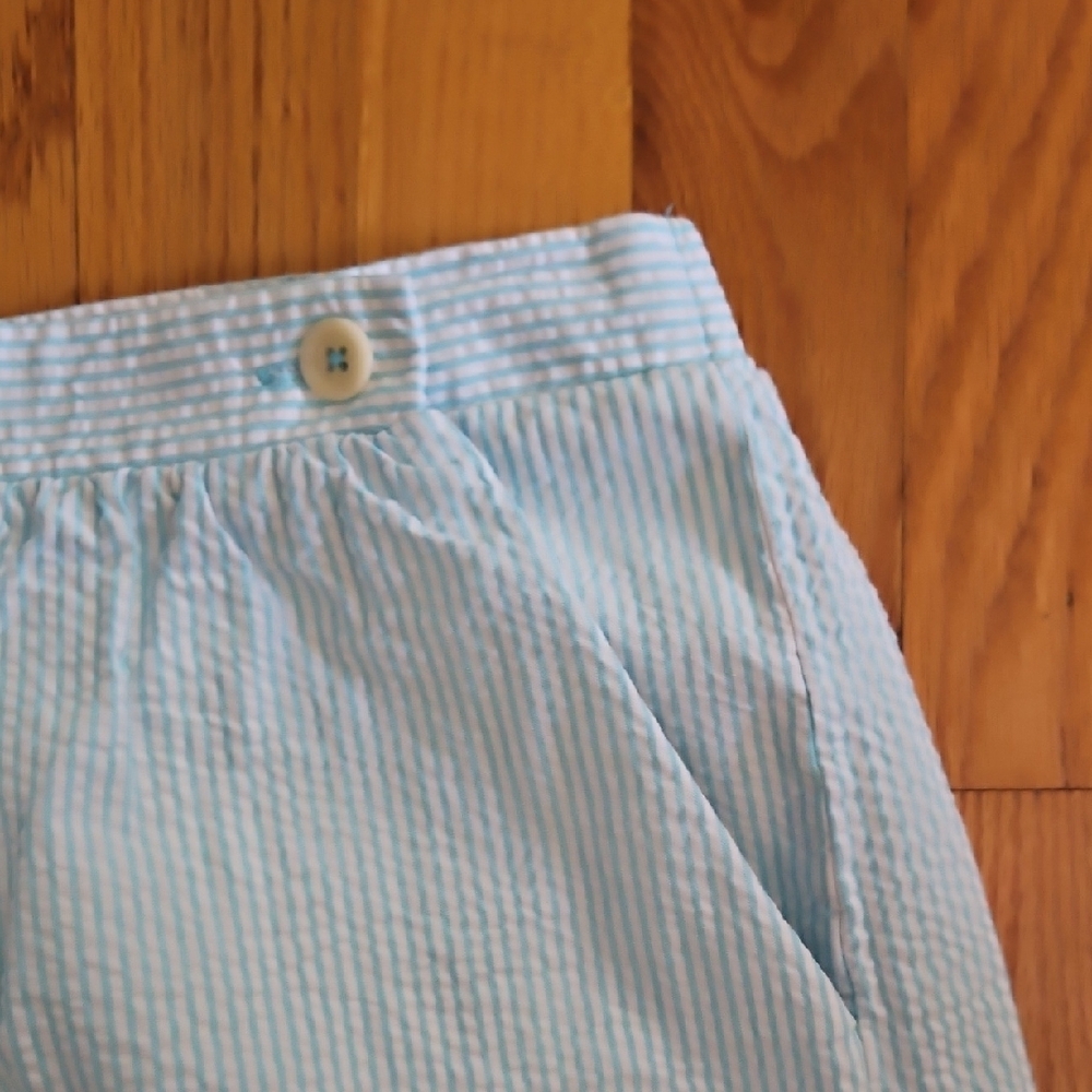 Lilly Pulitzer Light Blue A-Line Seersucker Skirt - Picture 3 of 7
